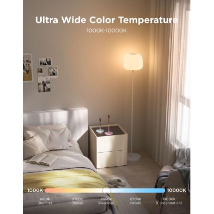 Govee - LED RGBICWW Himmennettävä lattiavalaisin LANTERN MATTER LED/24W/230V Wi-Fi 160 cm
