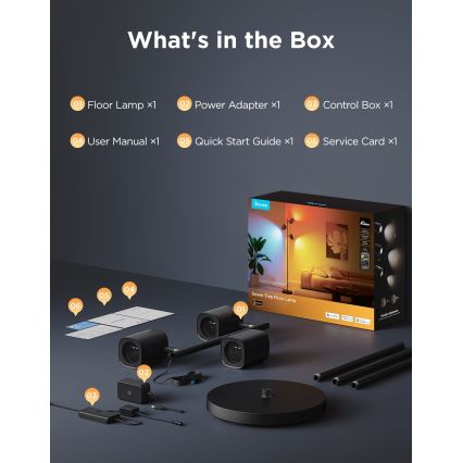 Govee - LED RGBICWW Himmennettävä lattiavalaisin TREE MATTER LED/48W/230V Wi-Fi