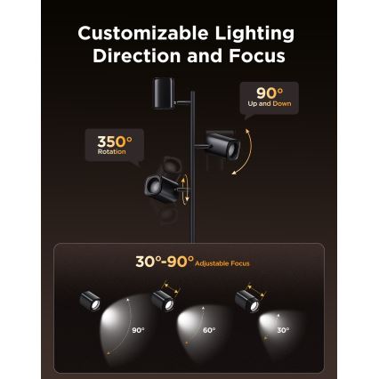 Govee - LED RGBICWW Himmennettävä lattiavalaisin TREE MATTER LED/48W/230V Wi-Fi