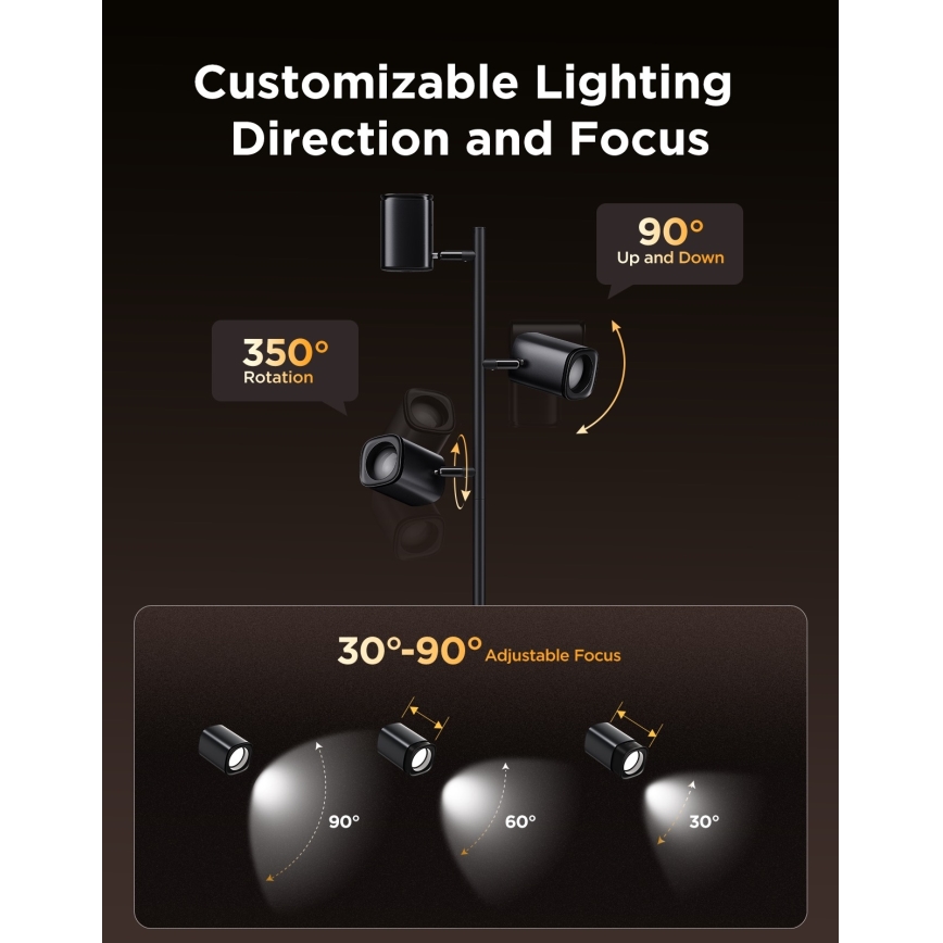 Govee - LED RGBICWW Himmennettävä lattiavalaisin TREE MATTER LED/48W/230V Wi-Fi