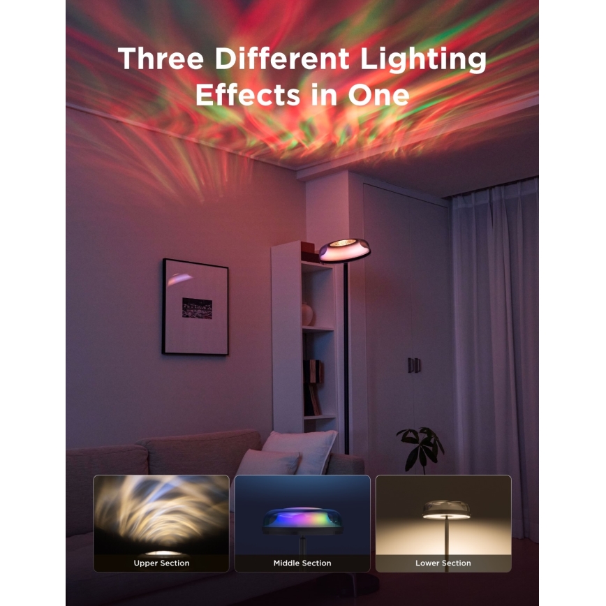 Govee - LED RGBICWW Himennettävä lattiavalaisin UPLIGHTER MATTER LED/24W/230V Wi-Fi