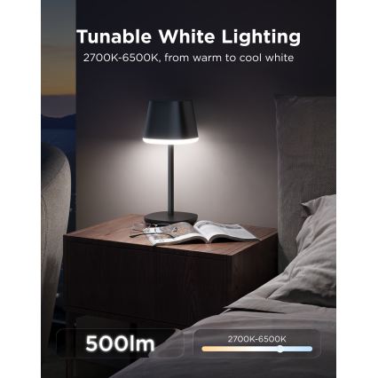 Govee - LED RGBICWW Himmennettävä pöytälamppu CLASSIC MATTER LED/10W/5V 4800mAh Wi-Fi