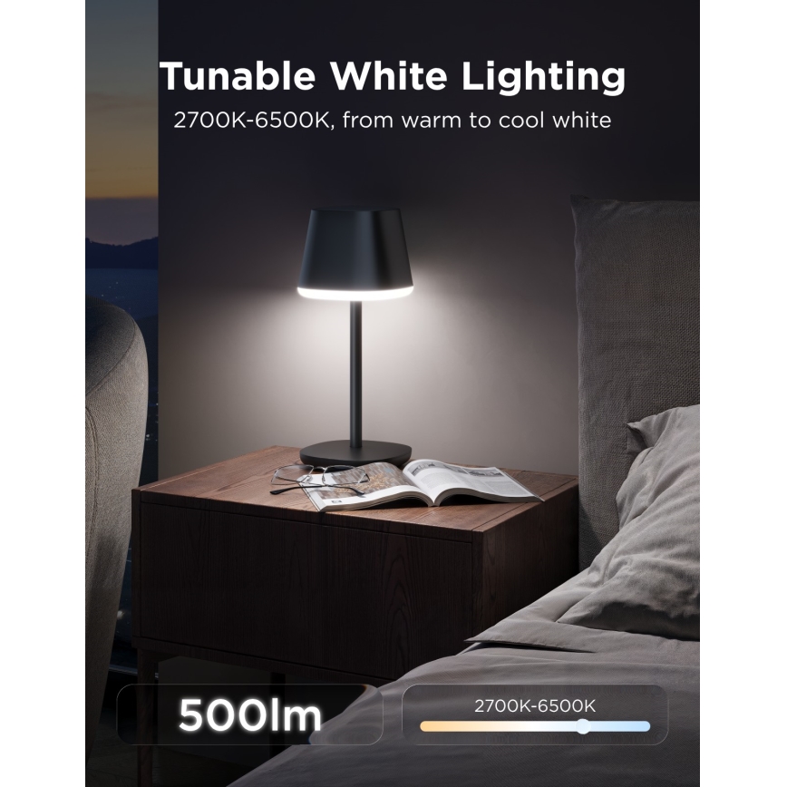Govee - LED RGBICWW Himmennettävä pöytälamppu CLASSIC MATTER LED/10W/5V 4800mAh Wi-Fi