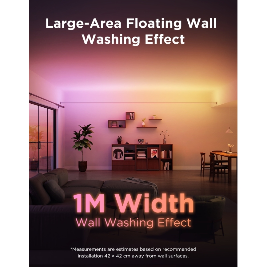 Govee - LED RGBICWW riippuva LED-nauha/36W/24V 4m Skyline Matter Wi-Fi