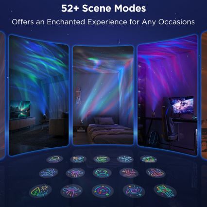 Govee - LED RGBW Galaxy Valaistusprojektori Pro Wi-Fi Matter