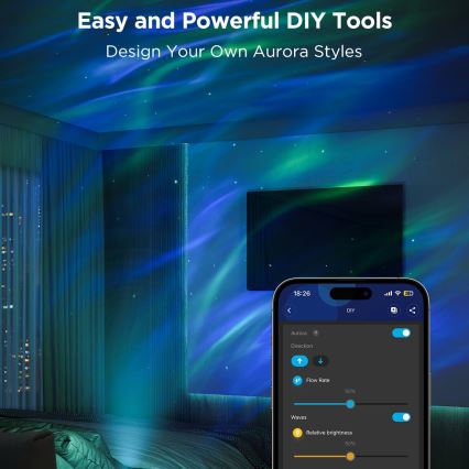 Govee - LED RGBW Galaxy Valaistusprojektori Pro Wi-Fi Matter