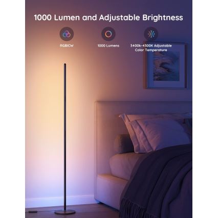 Govee - himmennettävä LED RGBW-lattiavalaisin LITE MATTER LED/24W/230V Wi-Fi 36 cm