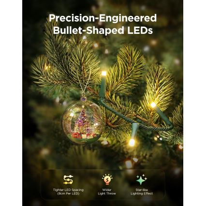 Govee - LED RGBWIC Ulkoiset jouluvalot 2700-6500K 30m Wi-Fi Matter IP65