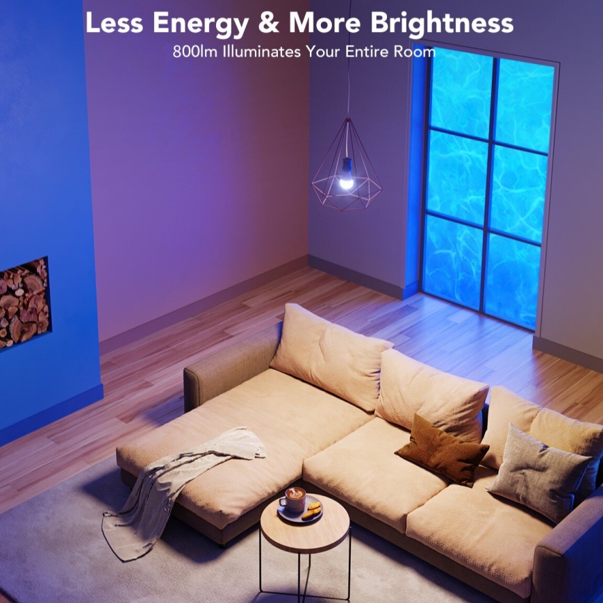 Govee - LED RGBWW himmennettävä älylamppu Smart MATTER E27/9W/230V 2700-6500K Wi-Fi