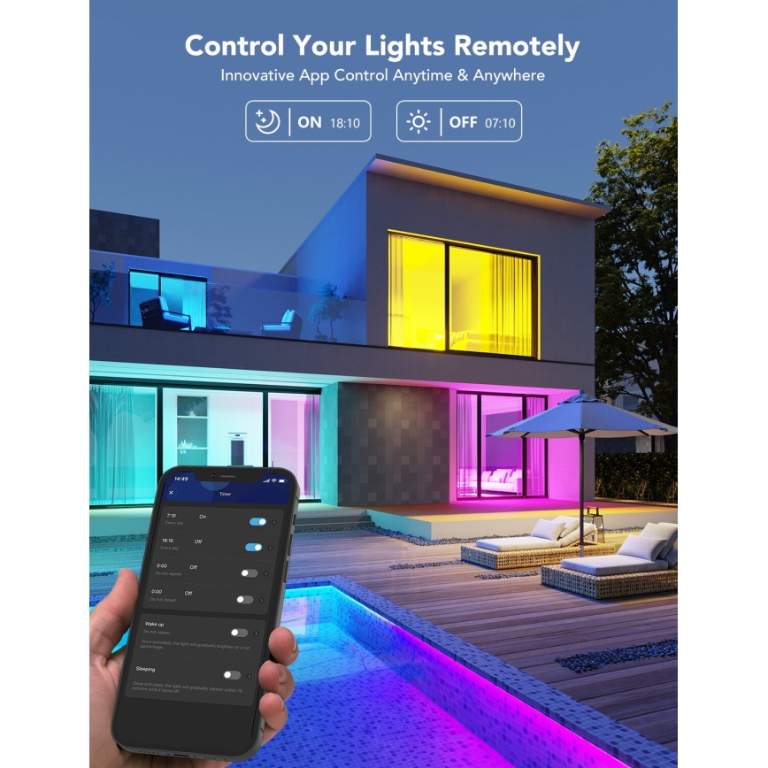 Govee - LED RGBWW himmennettävä älylamppu Smart MATTER E27/9W/230V 2700-6500K Wi-Fi