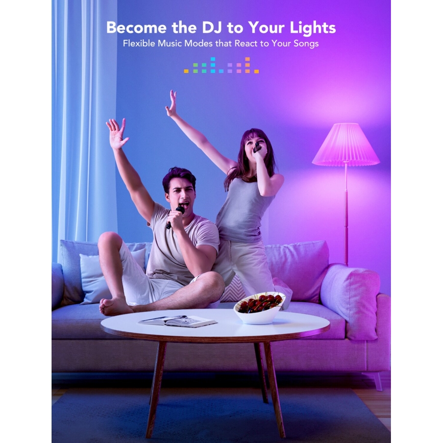 Govee - LED RGBWW himmennettävä älylamppu Smart MATTER E27/9W/230V 2700-6500K Wi-Fi