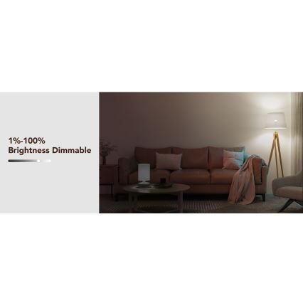 Govee - LED RGBWW himmennettävä älylamppu Smart MATTER E27/9W/230V 2700-6500K Wi-Fi