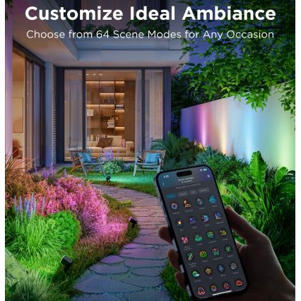 Govee - SETTI 2x LED RGBWW Himmennettävä kohdevalo LED/12W/230V IP67 2700-6500K Wi-Fi