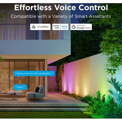 Govee - SETTI 2x LED RGBWW Himmennettävä kohdevalo LED/12W/230V IP67 2700-6500K Wi-Fi