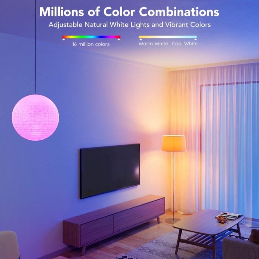 Govee - LED RGBWW Himmennettävä lamppu Smart E27/9W/230V 2700-6500K Wi-Fi