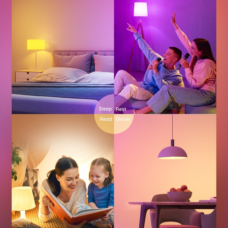 Govee - LED RGBWW Himmennettävä lamppu Smart E27/9W/230V 2700-6500K Wi-Fi