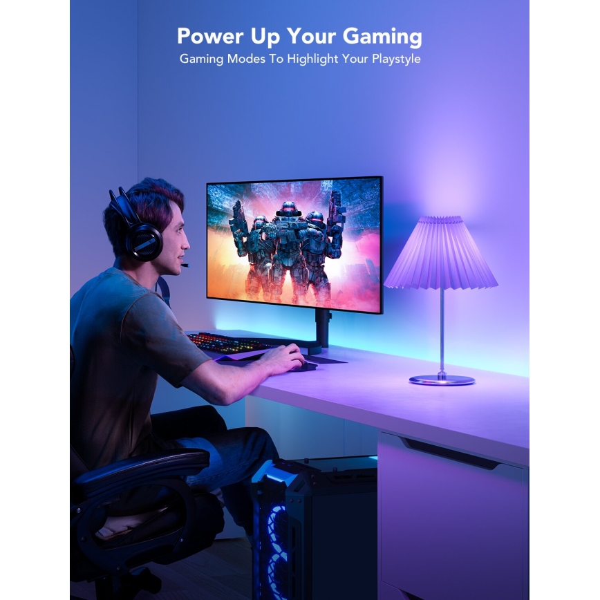 Govee - LED RGBWW Himmennettävä lamppu Smart E27/9W/230V 2700-6500K Wi-Fi