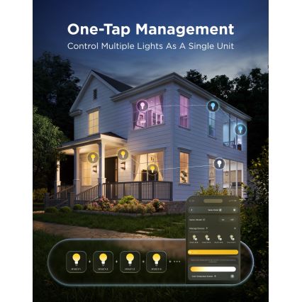 Govee - LED RGBWW Himmennettävä lamppu Smart MATTER G80 E27/5W/230V 2700-6500K Wi-Fi