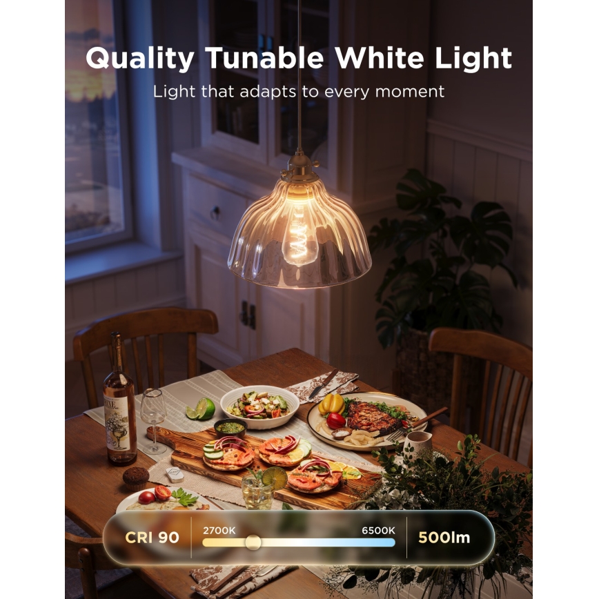 Govee - LED RGBWW himmennettävä polttimo Smart MATTER ST64 E27/5W/230V 2700-6500K Wi-Fi