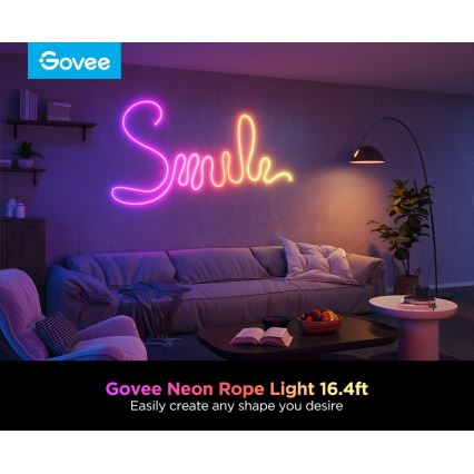 Govee - Neon 2 MATTER taivutettava LED-nauha 5m RGBIC Wi-Fi IP67