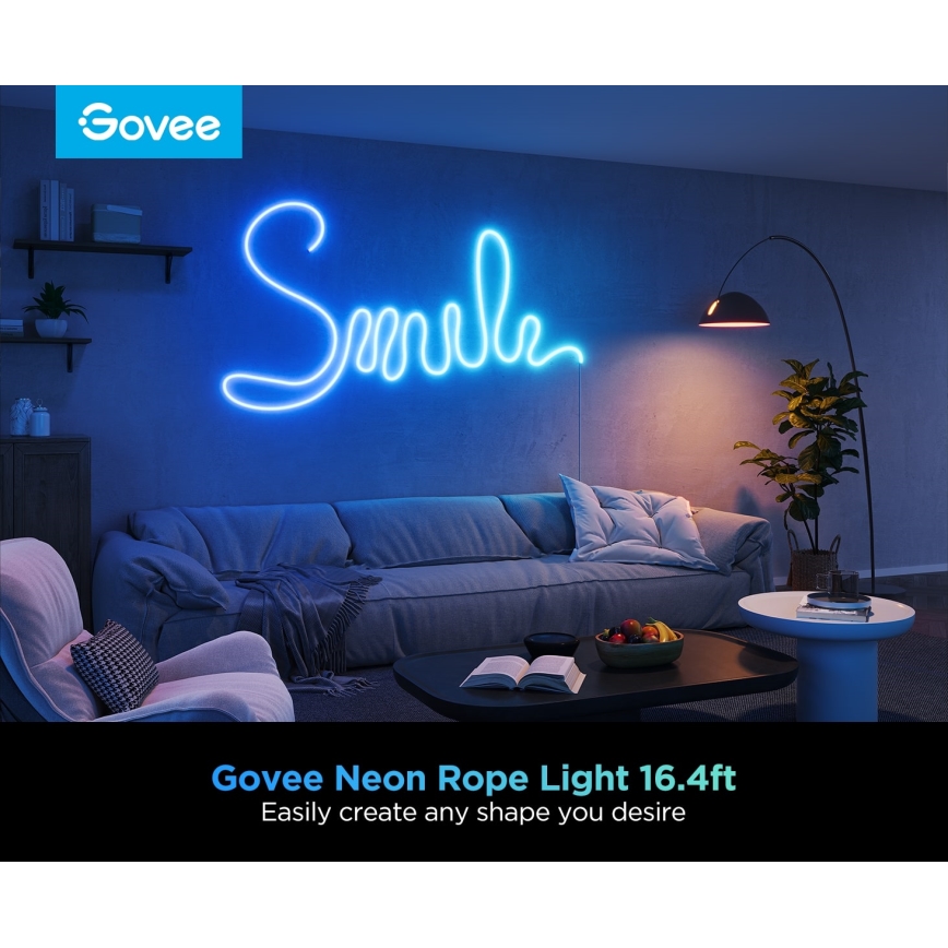 Govee - Neon 2 MATTER taivutettava LED-nauha 5m RGBIC Wi-Fi IP67