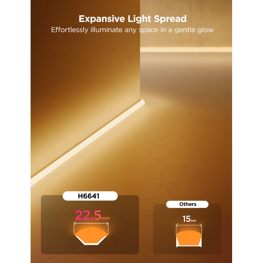 Govee - Neon MATTER LED kulmakisko 5m RGBIC Wi-Fi