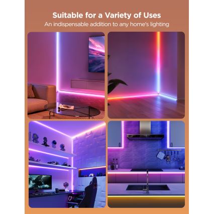 Govee - Neon MATTER LED kulmakisko 5m RGBIC Wi-Fi