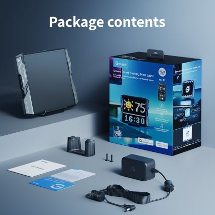 Govee - Pixel Valaistus 1024 LED-paneeli Matter LED/12W/12V Wi-Fi