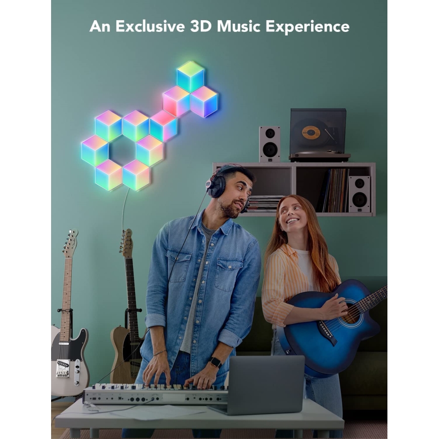 Govee - SETTI 10x LED-valo Glide Hexa Pro LED Smart RGBIC Wi-Fi