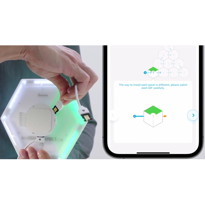 Govee - SETTI 10x LED-valo Glide Hexa Pro LED Smart RGBIC Wi-Fi