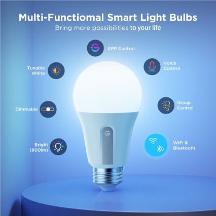 Govee - Setti 2x himmennettävät LED-lamput Smart MATTER A60 E27/9W/230V 2700-6500K Wi-Fi