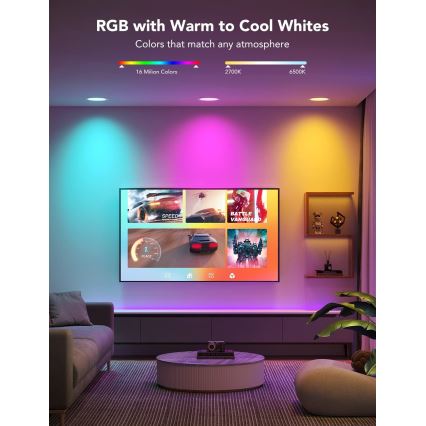 Govee - SETTI 2x LED RGBWW Upotettu valo LED/11W/230V Smart 2700-6500K