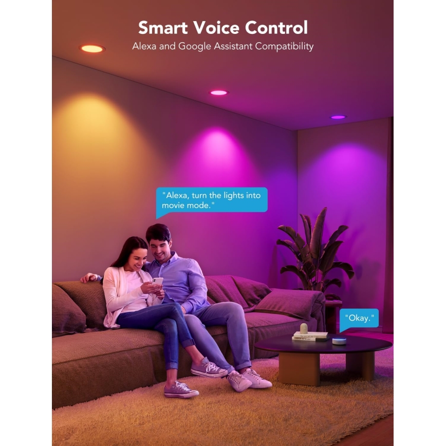 Govee - SETTI 2x LED RGBWW Upotettu valo LED/11W/230V Smart 2700-6500K