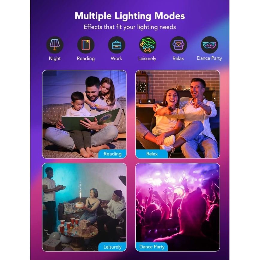 Govee - SETTI 2x LED RGBWW Upotettu valo LED/11W/230V Smart 2700-6500K