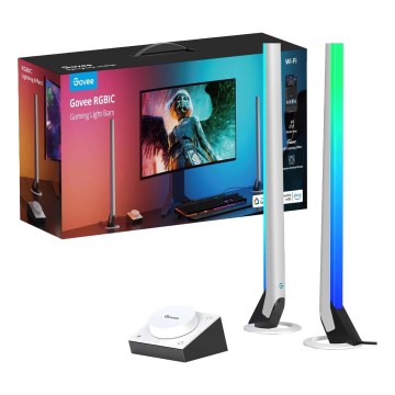 Govee - Setti 2x Smart Gaming Wi‑Fi LED RGBIC paneelit + Smart Dual valkoinen + kaukosäädin