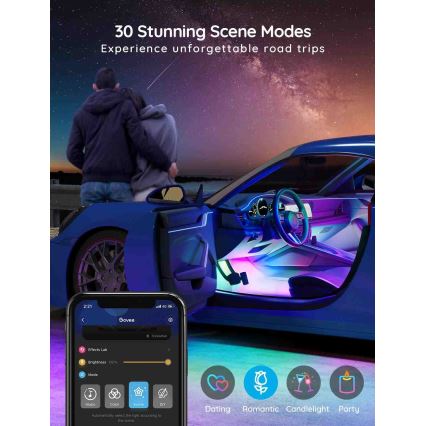 Govee - Smart LED auto valonauhat - RGBIC