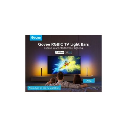 Govee - SMART LED RGBIC -paneeli 38 cm TV:lle 43-75 - 2 kpl Wi-Fi