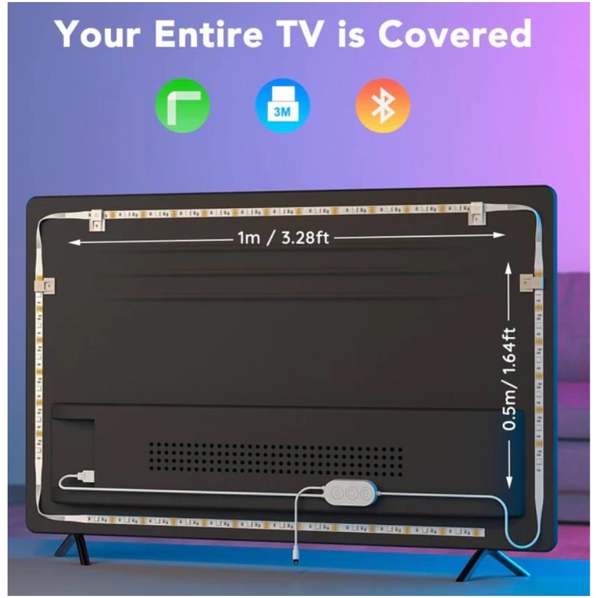 Govee - TV 46-60 älykäs LED-taustavalaistus RGB + kaukosäädin