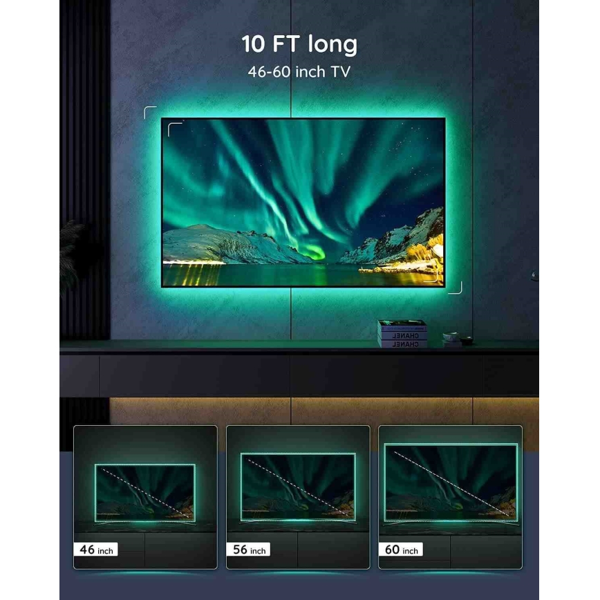 Govee - TV 46-60 älykäs RGB-LED-taustavalo