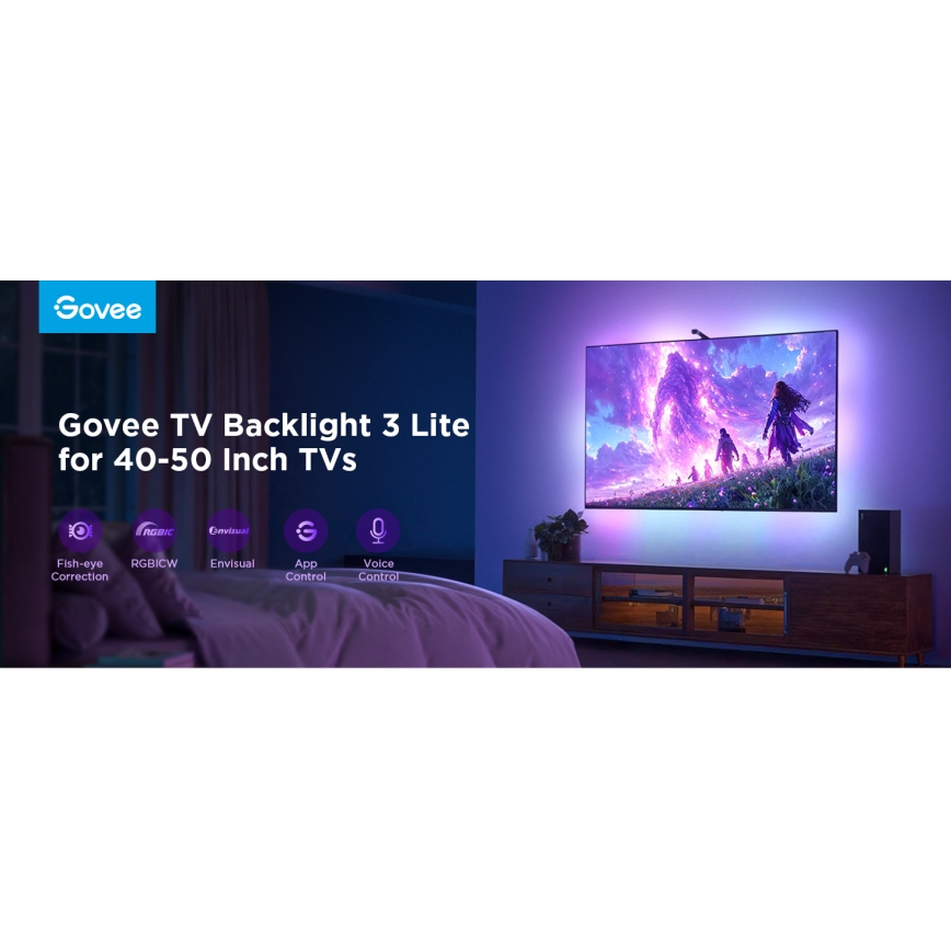 Govee - TV Backlight 3 Lite TV 40-50 SMART LED taustavalo RGBICW Wi-Fi IP67 +RC