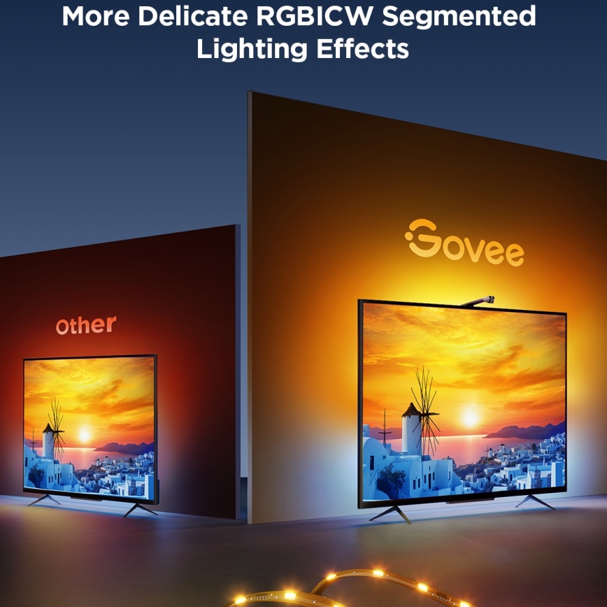 Govee - TV Backlight 3 Lite TV 55-65 SMART LED taustavalo RGBICW Wi-Fi IP67 + kauko-ohjaus