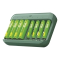 GP Charge & save -paristolaturi 4×AA/AAA 1300 mAh/650 mAh 5V