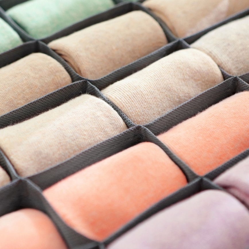 GRANT-alusvaatejärjestäjä laatikkoon, harmaa