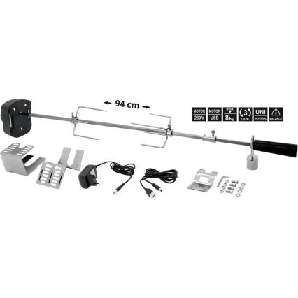 Grillitikku moottorilla 230V