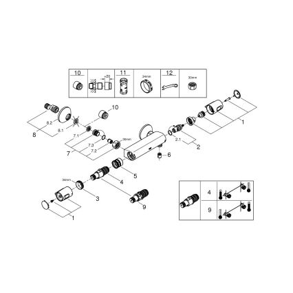 GROHE 1022172432 - Termostaattinen suihkusekoitin PRECISION TREND musta