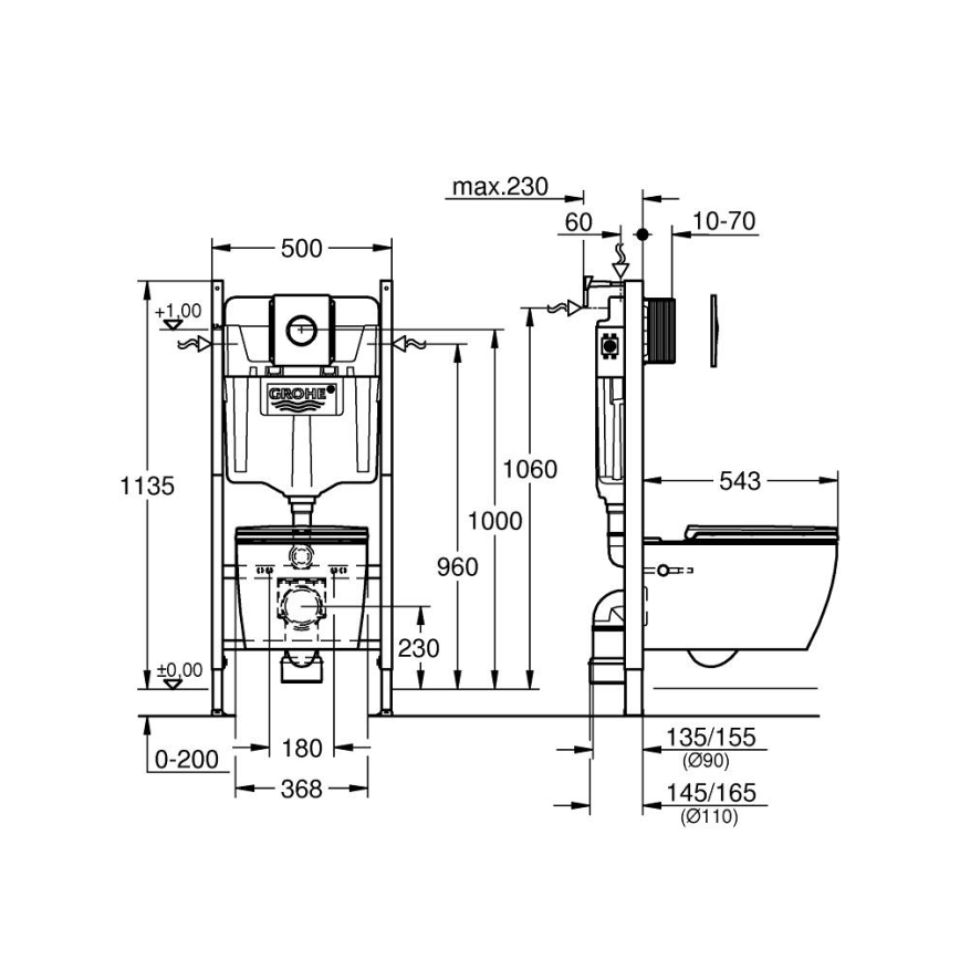 GROHE 103843SH00 - 5-in-1 SOLIDO COMPACT 1,13 m keramiikka/valkoinen