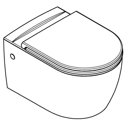 GROHE 103848SH00 - Seinään asennettava WC START ROUND CERAMIC 368 × 543 mm valkoinen