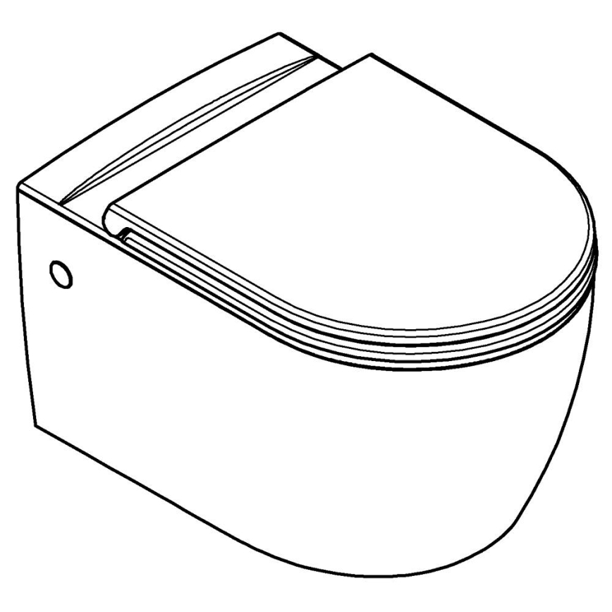 GROHE 103848SH00 - Seinään asennettava WC START ROUND CERAMIC 368 × 543 mm valkoinen
