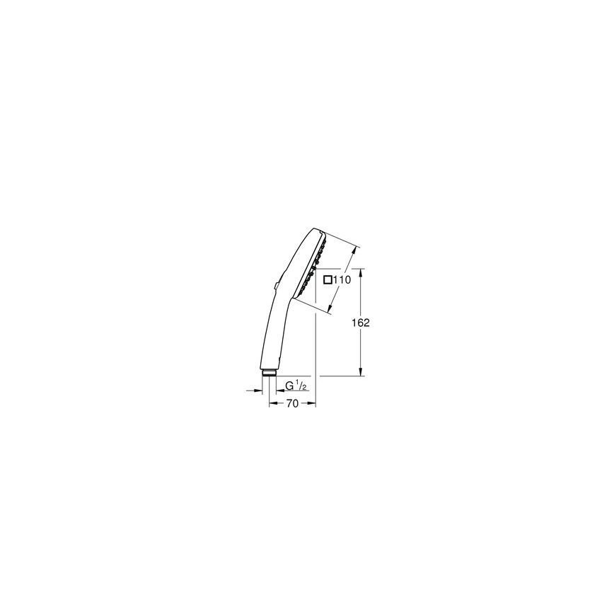 GROHE 1053162431 - VITALIO COMFORT 110 käsisuihku 600 mm musta