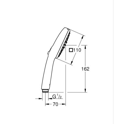 GROHE 1053162431 - VITALIO COMFORT 110 käsisuihku 600 mm musta